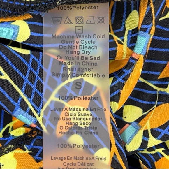 Small LuLaRoe Colorful Duster Vest Floral Leaf Print Sleeveless Vibrant Open - Picture 11 of 12